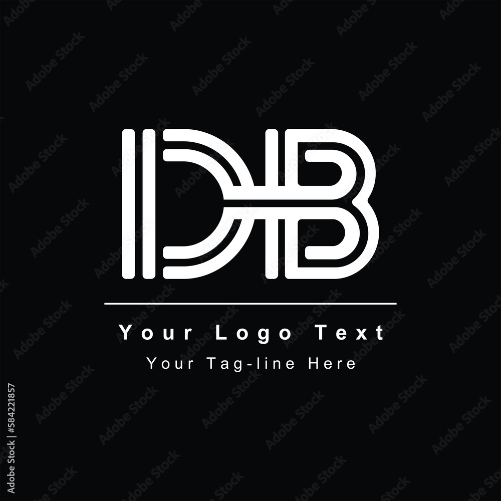 abstract DB or BD design logo icon abstract DB or BD design logo icon