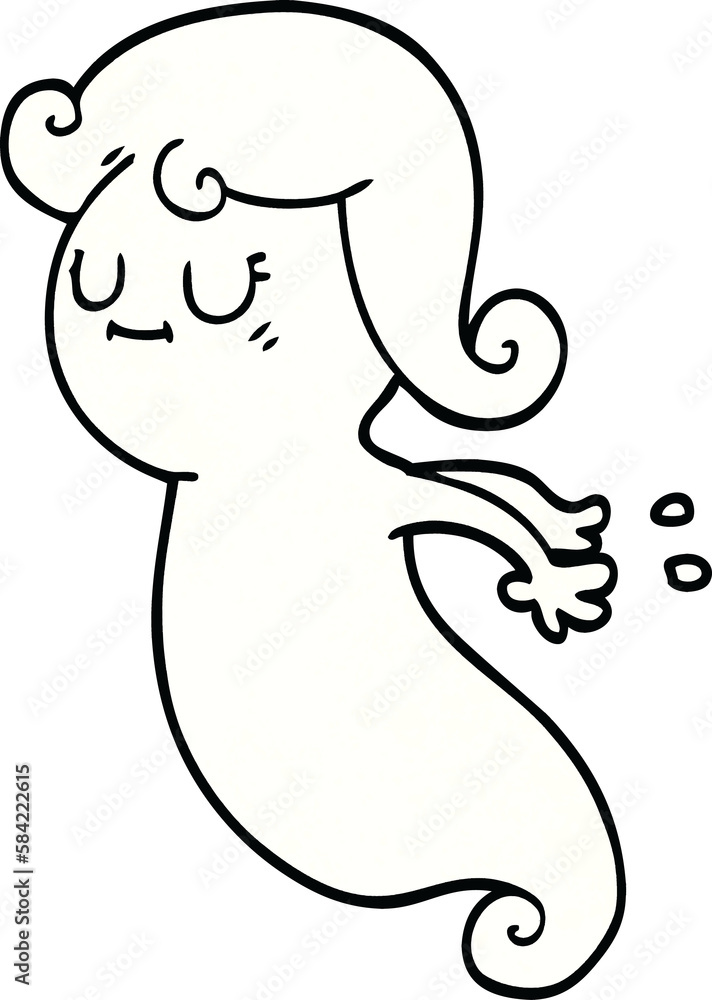 Fototapeta premium cartoon doodle ghost