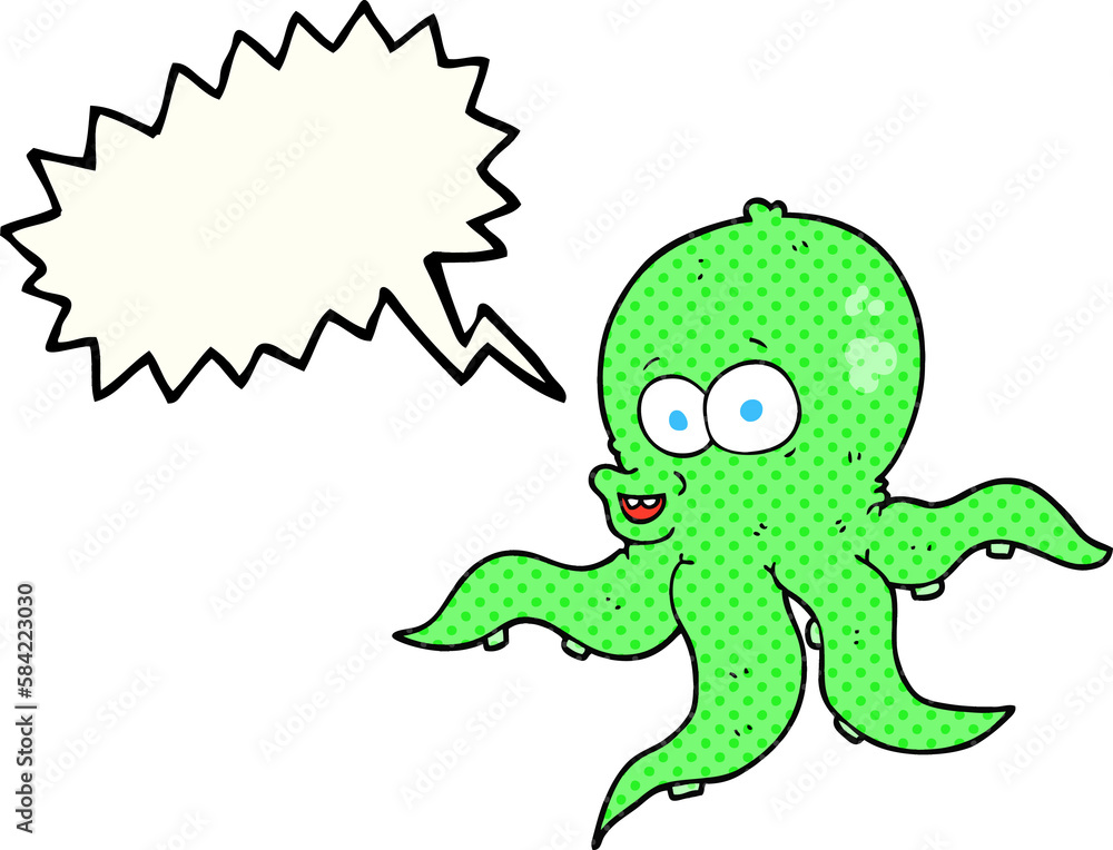 comic book speech bubble cartoon octopus comic book speech bubble cartoon octopus
