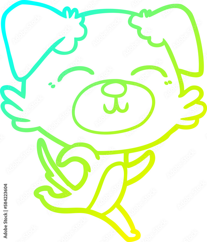 cold gradient line drawing cartoon dog cold gradient line drawing cartoon dog