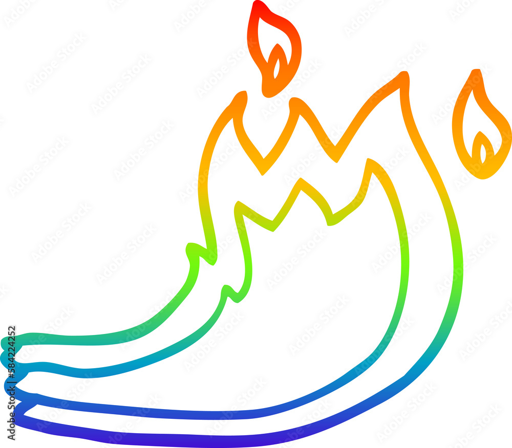 rainbow gradient line drawing cartoon fire flame rainbow gradient line drawing cartoon fire flame