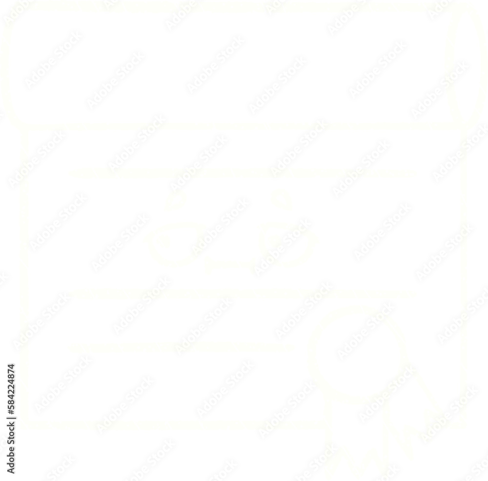 Official Certificate Chalk Drawing Official Certificate Chalk Drawing