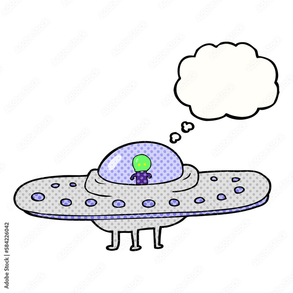 thought bubble cartoon flying saucer thought bubble cartoon flying saucer