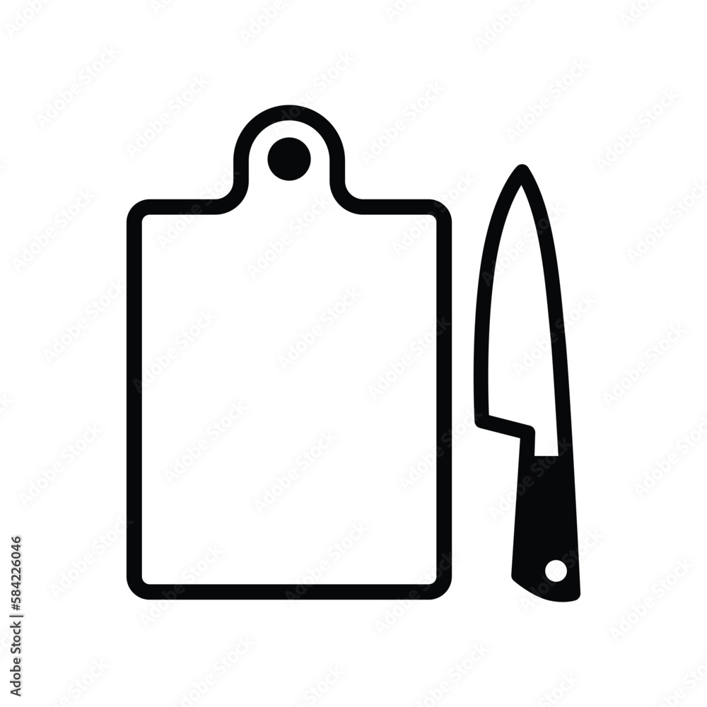 Cutting board icon vector design template Cutting board icon vector design template