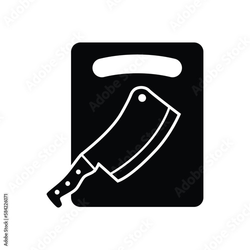 Cutting board icon vector design template