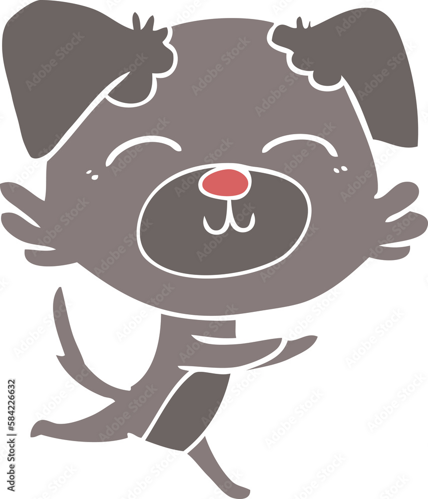 flat color style cartoon dog flat color style cartoon dog