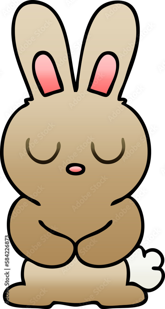 quirky gradient shaded cartoon rabbit quirky gradient shaded cartoon rabbit