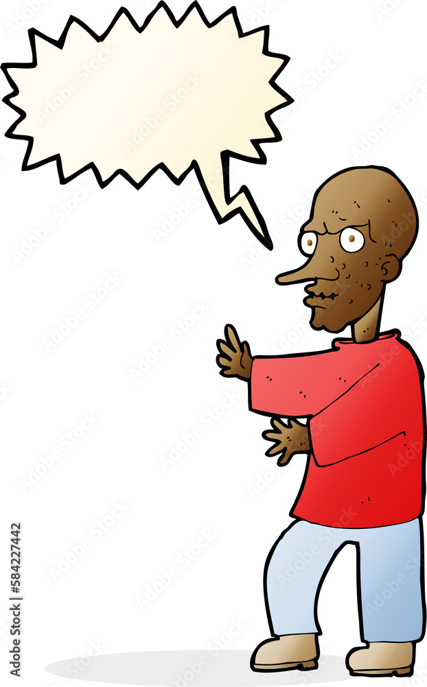 cartoon mean looking man with speech bubble cartoon mean looking man with speech bubble