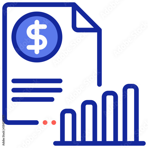 Financial analysis and forecasting icon