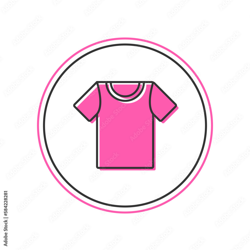 Filled outline T-shirt icon isolated on white background. Vector Filled outline T-shirt icon isolated on white background. Vector
