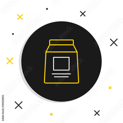 Line Sports nutrition bodybuilding proteine power drink and food icon isolated on white background. Colorful outline concept. Vector