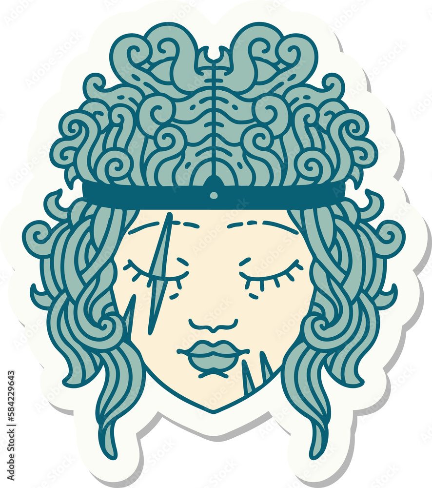 human barbarian character sticker human barbarian character sticker