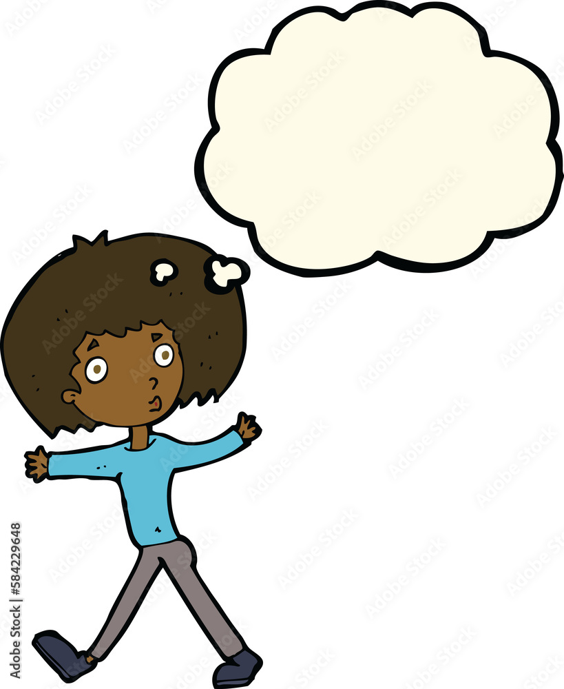 cartoon surprised man walking with thought bubble cartoon surprised man walking with thought bubble