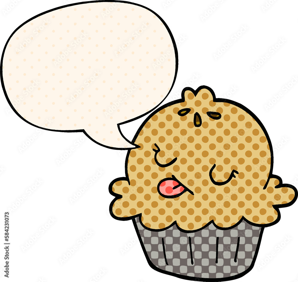 cute cartoon pie and speech bubble in comic book style cute cartoon pie and speech bubble in comic book style