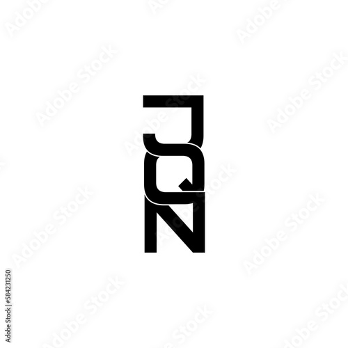 jqn lettering initial monogram logo design
