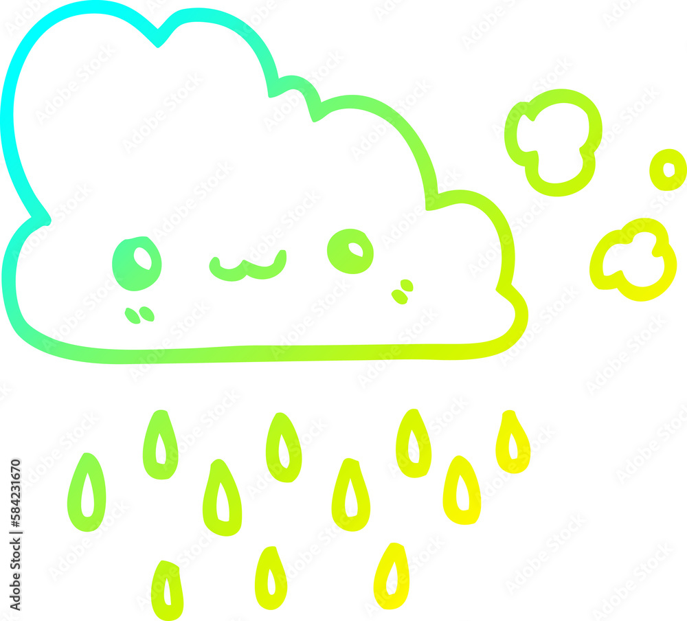 cold gradient line drawing cartoon storm cloud cold gradient line drawing cartoon storm cloud
