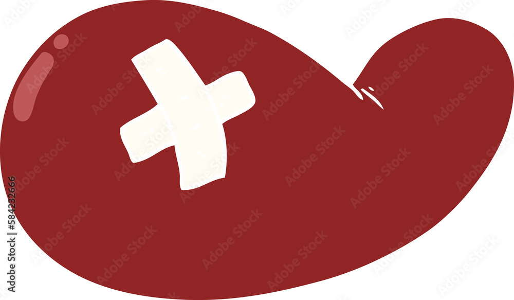 flat color style cartoon injured gall bladder flat color style cartoon injured gall bladder