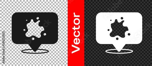 Black Paint spray icon isolated on transparent background. Vector