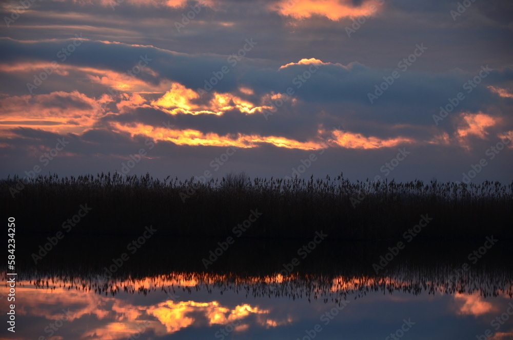 Fototapeta premium fire in the sky