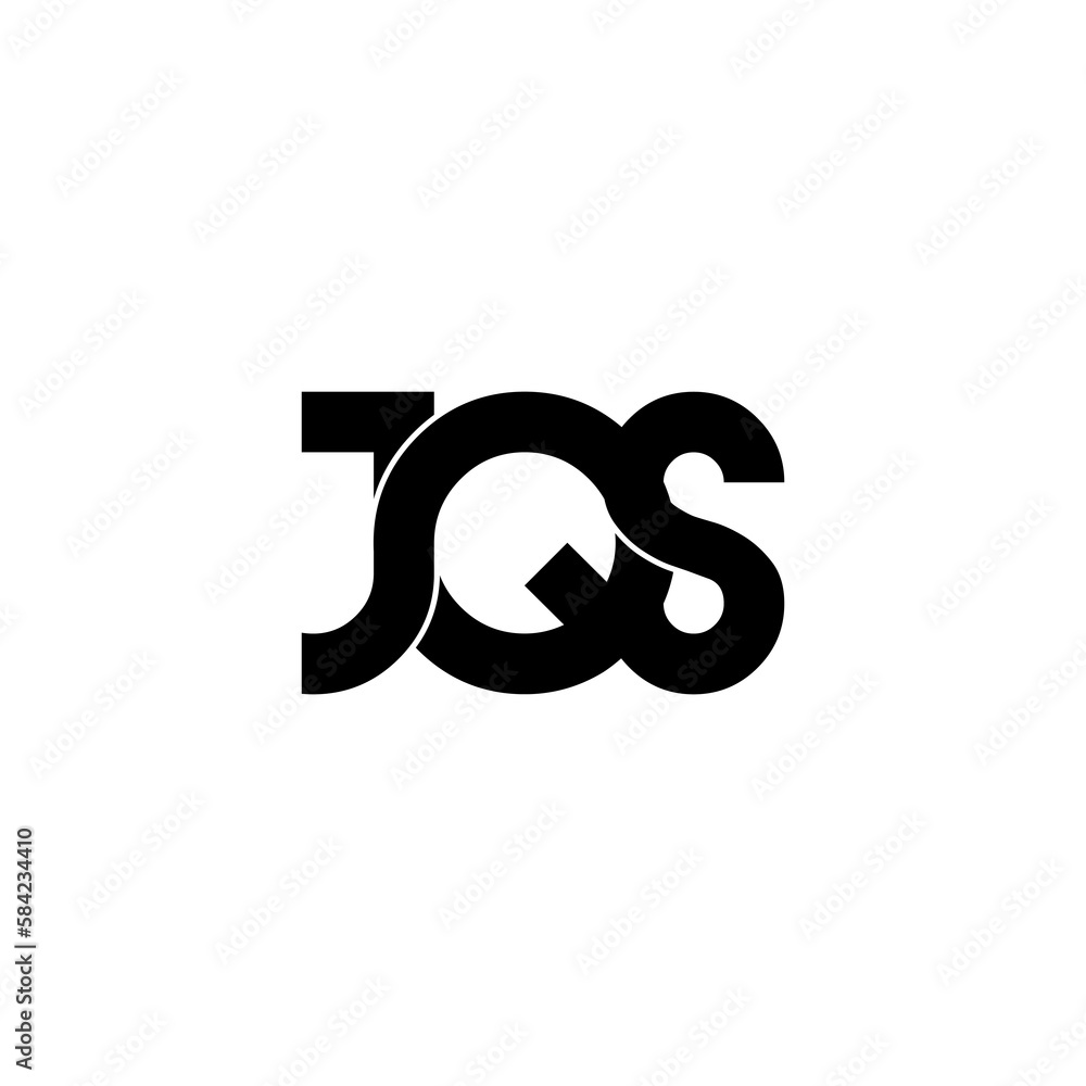 jqs initial letter monogram logo design jqs initial letter monogram logo design