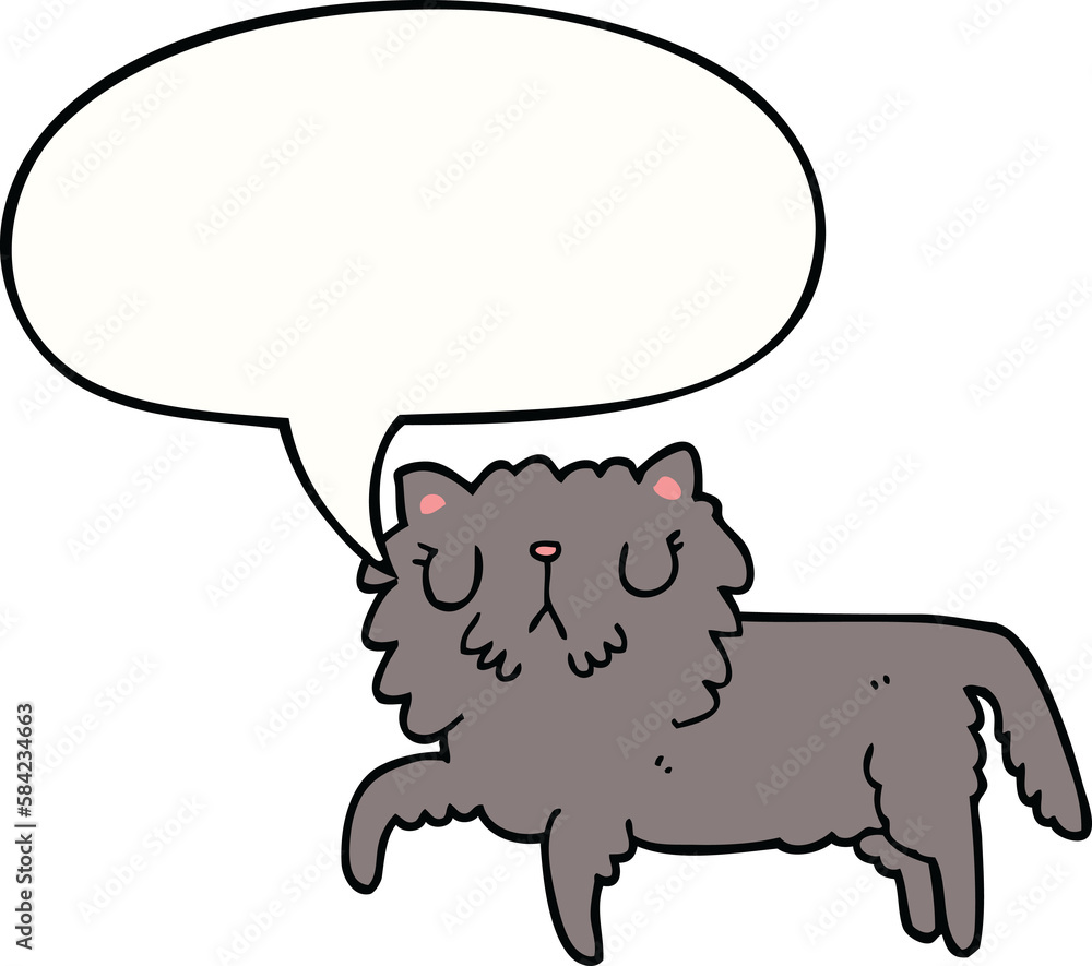 cartoon cat and speech bubble cartoon cat and speech bubble