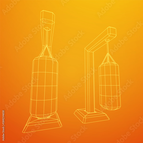 Punching bag for training boxing power punch