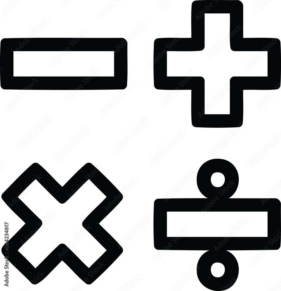 Obraz premium math symbols icon