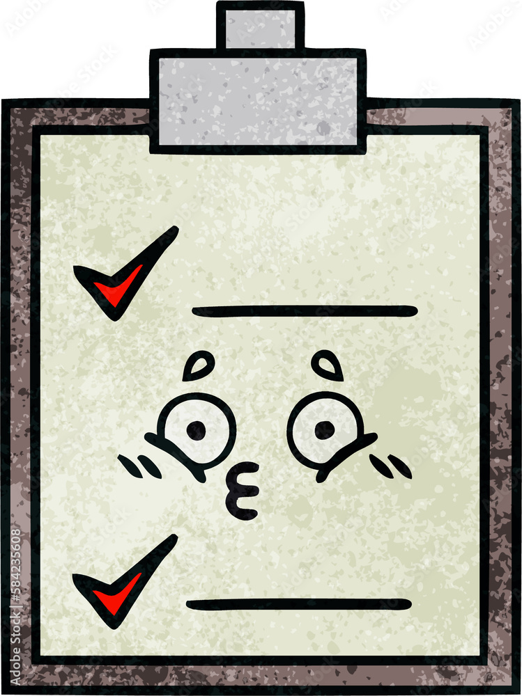 retro grunge texture cartoon check list retro grunge texture cartoon check list