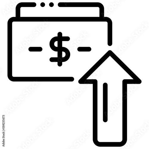 Macroeconomics and monetary policy icon