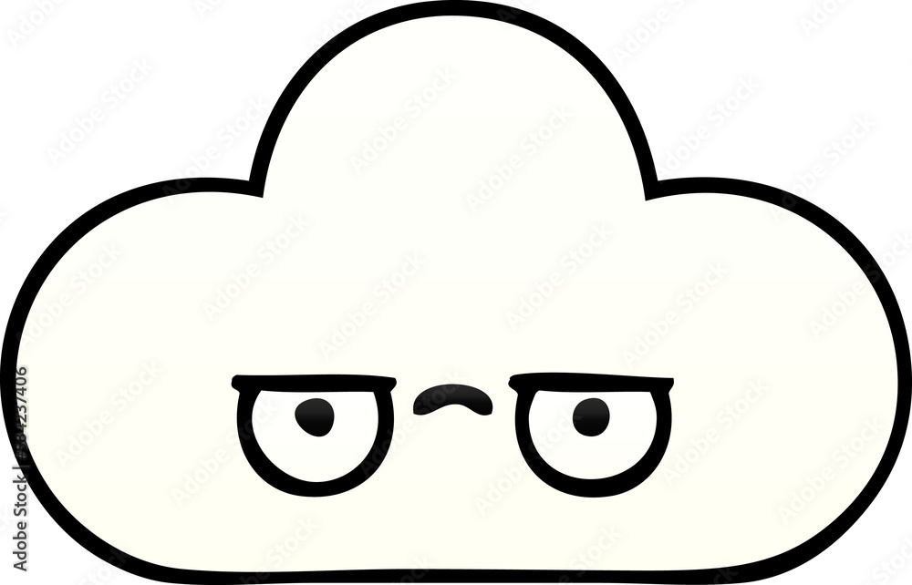 gradient shaded cartoon cloud gradient shaded cartoon cloud