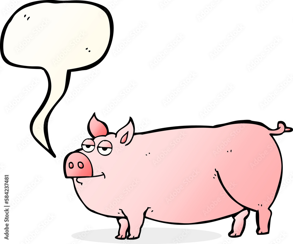 speech bubble cartoon huge pig speech bubble cartoon huge pig