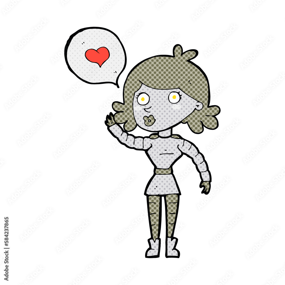 cartoon robot woman cartoon robot woman