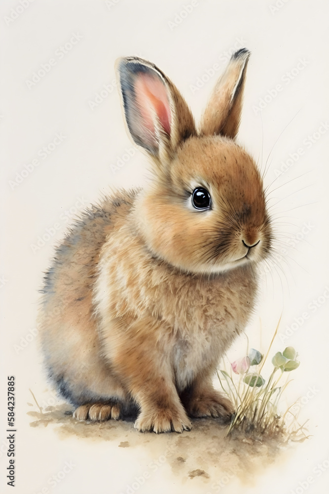 Fototapeta premium cute bunny rabbit animal