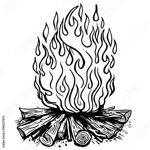 Canvas Print campfire