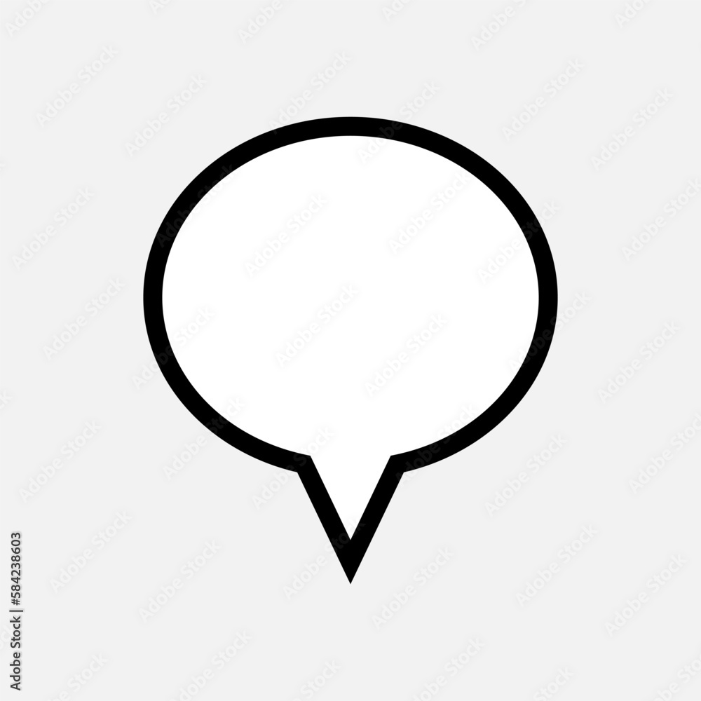 Bubble Speech Icon. Talk and Chat Illustration. Applied as Simple Sign, Trendy Symbol for Design Elements, Websites, Presentation and Application - Vector. Bubble Speech Icon. Talk and Chat Illustration. Applied as Simple Sign, Trendy Symbol for Design Elements, Websites, Presentation and Application - Vector.