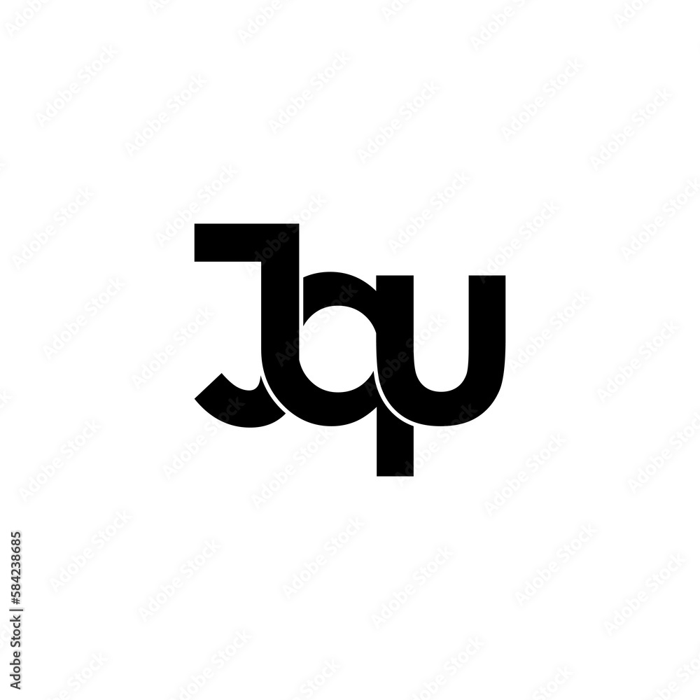 jqu typography letter monogram logo design jqu typography letter monogram logo design