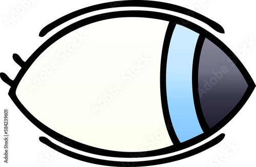 gradient shaded cartoon eye looking to one side