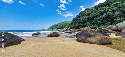 Praia de Parnaioca, Parnaioca Beach at Ilha Grande, Agnra dos Reis, Brazil photo