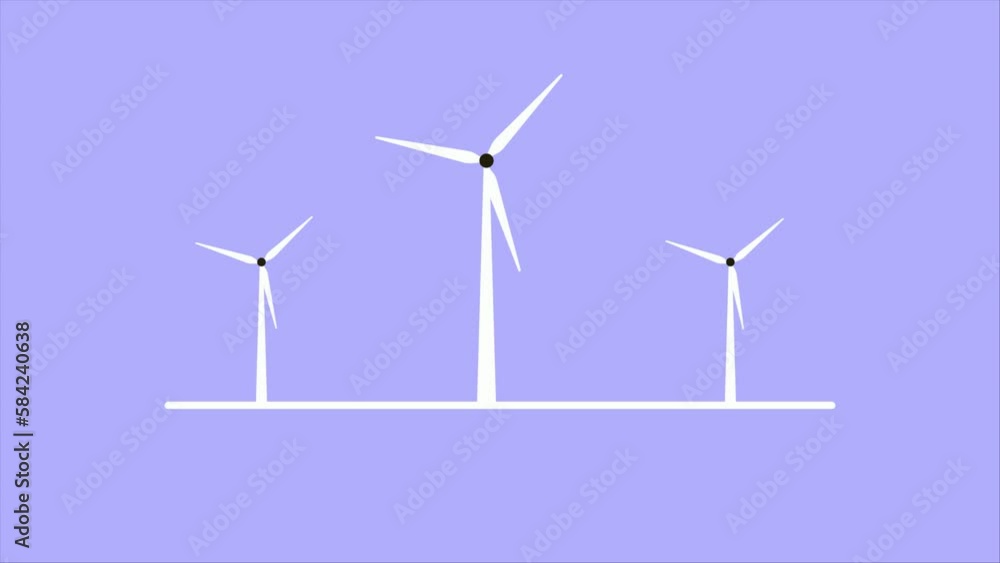 windmill motion animation design . Animated illustration, flat cartoon 2d windmill motion animation design . Animated illustration, flat cartoon 2d