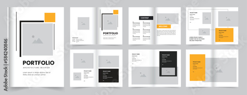 Portfolio Design Template, Architecture or interior portfolio design layout