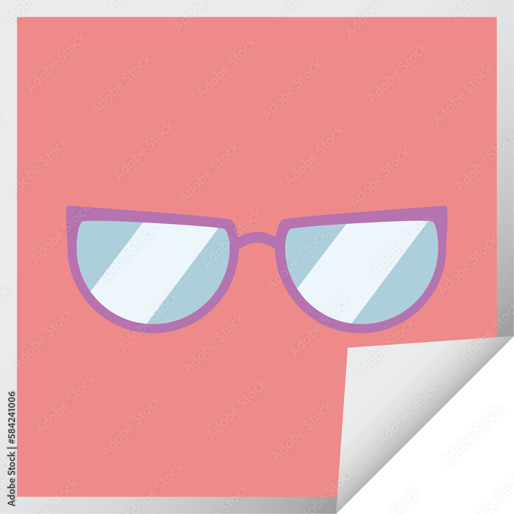 spectacles graphic square sticker spectacles graphic square sticker