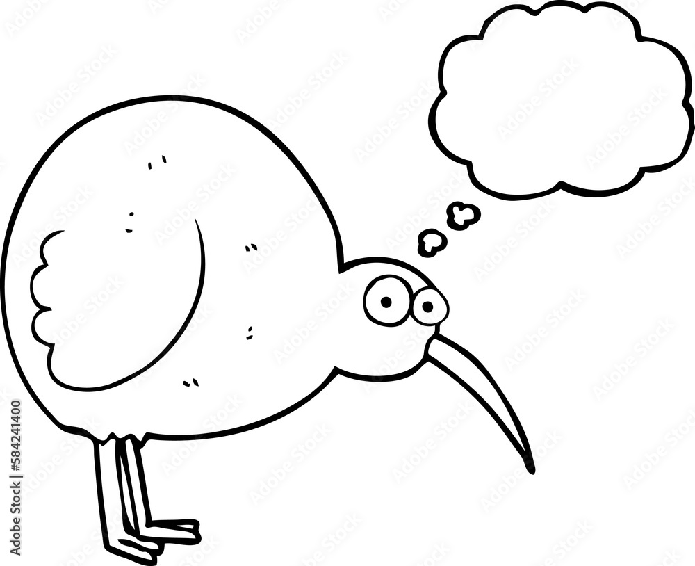 thought bubble cartoon kiwi bird thought bubble cartoon kiwi bird