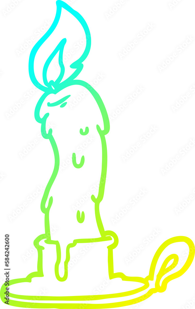 cold gradient line drawing spooky old candle cold gradient line drawing spooky old candle