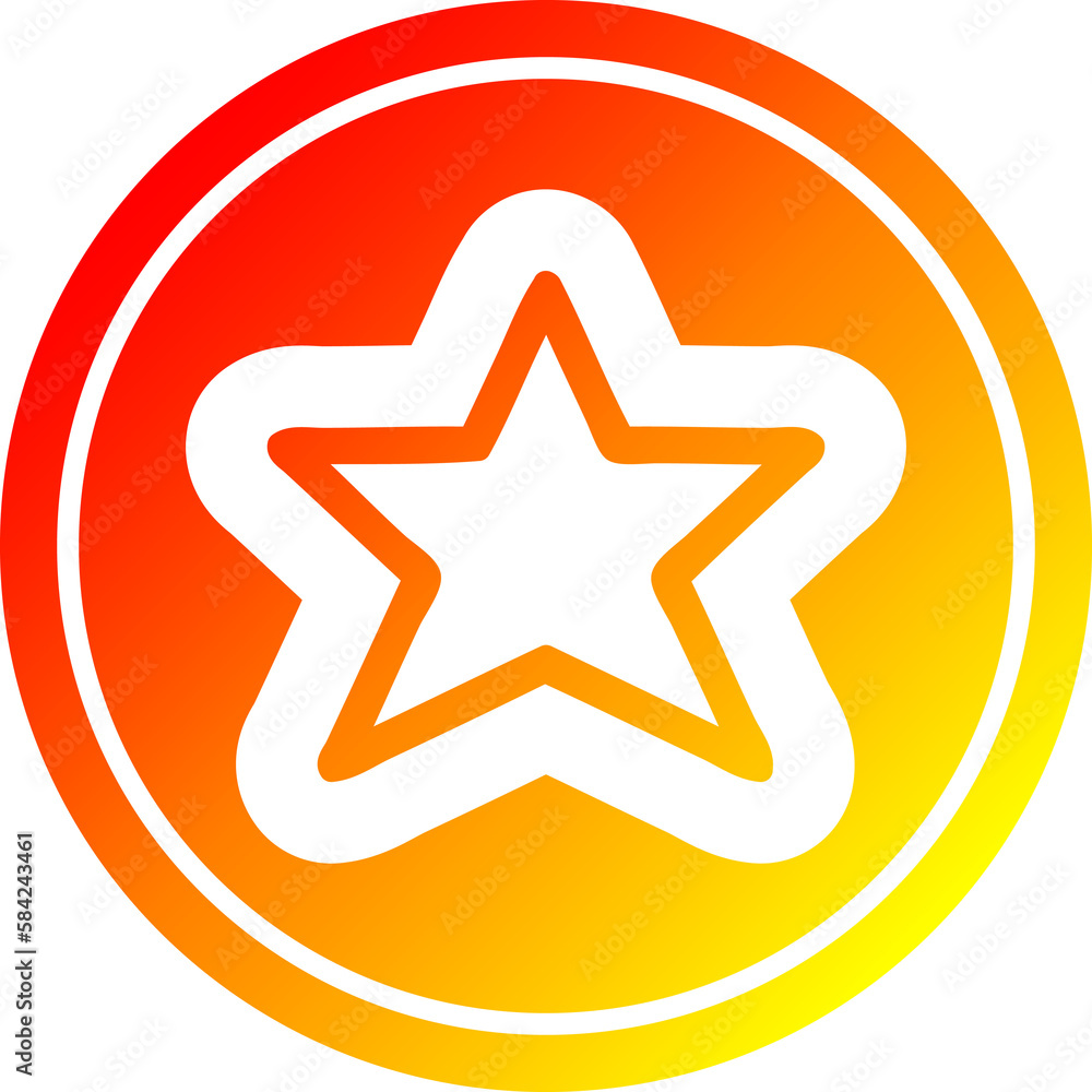 star shape in hot gradient spectrum star shape in hot gradient spectrum
