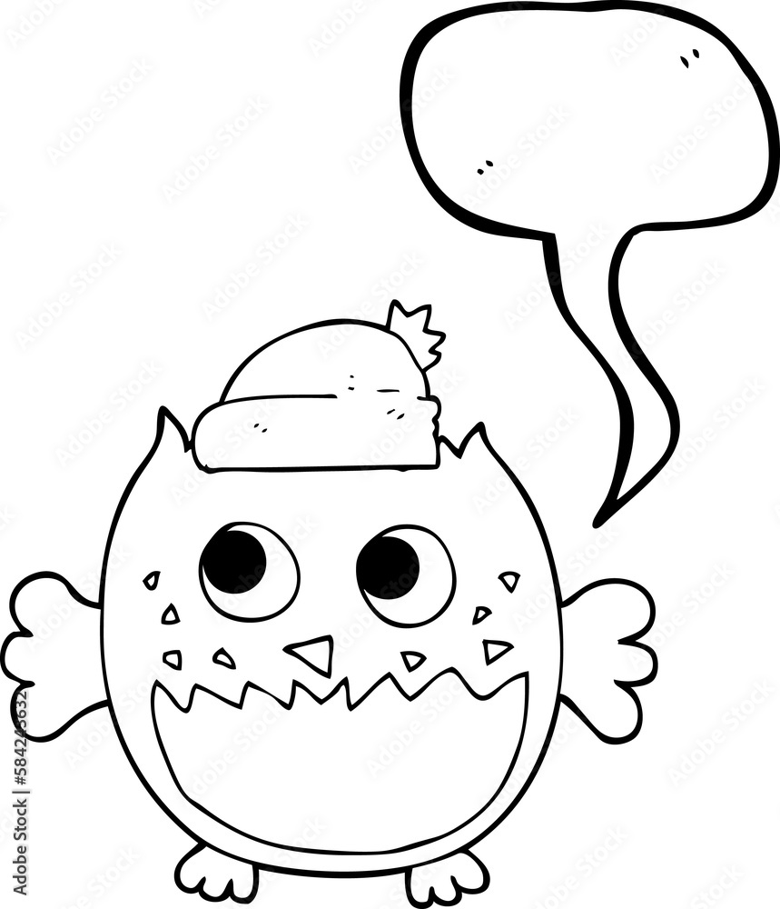 speech bubble cartoon owl speech bubble cartoon owl