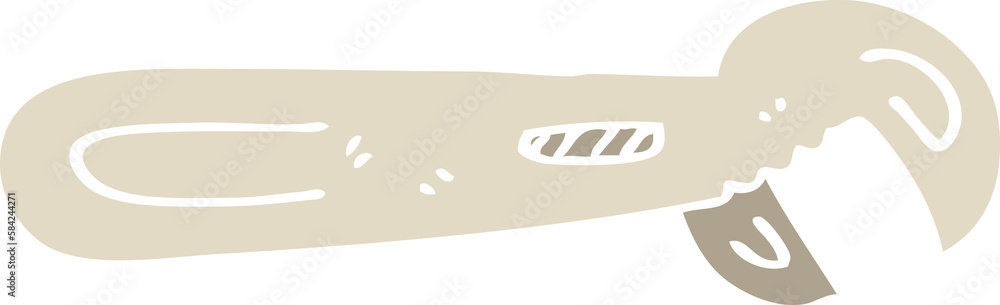 flat color illustration cartoon adjustable spanner flat color illustration cartoon adjustable spanner