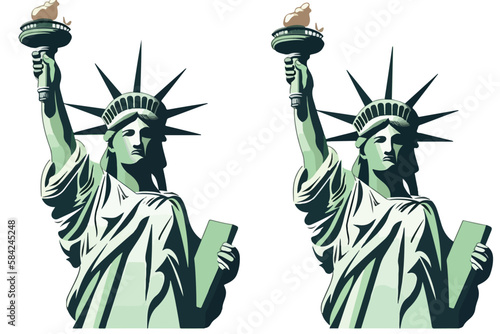 statue of liberty city vector