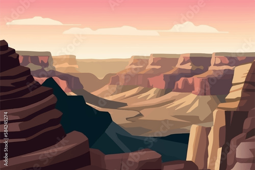 Grand canyon illustration vectorial