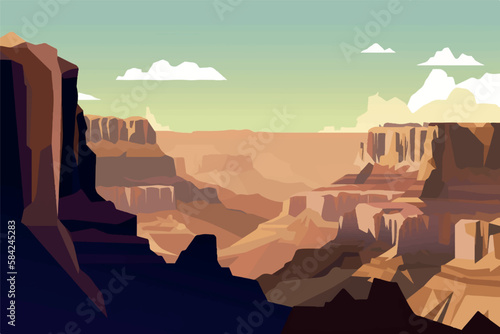 Grand canyon illustration vectorial