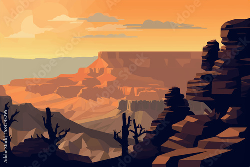 Grand canyon illustration vectorial